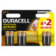 Батарейка Duracell Basic AA/LR06 BL 4+2шт