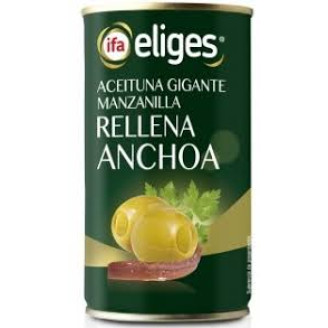 Оливки Ifa Eliges Aceituna Gigante Manzanilla Rellena Anchoa, 350 г (Исландия)