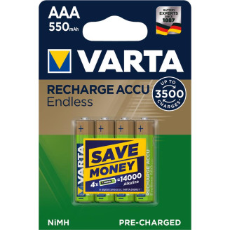 Аккумулятор Varta Rechargeable Accu Endless AAA/HR03 NI-MH 550 mAh BL 4шт