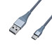 Кабель Grand-X NC-012 USB-USB Type-C, 1.2м, 2А, Cu, Grey (NC012GR)