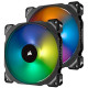 Вентилятор Corsair ML140 Pro RGB Twin Pack (CO-9050078-WW), 140x140x25мм, 4-pin, черный