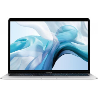 Ноутбук Apple A1932 MacBook Air 13.3 Retina Silver (MREA2UA/A); 13.3 IPS (2560х1600) LED глянцевый / Intel Core i5 (1.6 - 3.6 ГГц) / RAM 8 ГБ / SSD 128 ГБ / Intel UHD Graphics 617 / без ОП / Wi-Fi / веб-камера / macOS Mojave / 1.25 кг / подсве