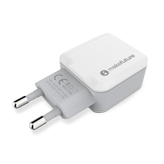 Сетевое зарядное устройство MakeFuture (2USB, 2.4A) White (MCW-21WH)