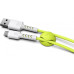 Кабель Pixus Soft USB-MicroUSB 1м White/Lime (PXS SmW/L)
