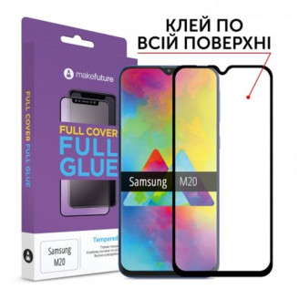 Защитное стекло MakeFuture для Samsung Galaxy M20 SM-M205 Black Full Glue, 0.25mm (MGF-SM205)