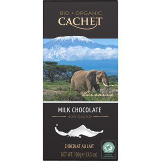 Шоколад молочный Cachet Bio Organic Milk Chocolate, 100 г (Бельгия)