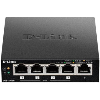 Коммутатор D-Link DGS-1005P (4xPoE, 1xUplink)