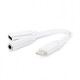Аудио-кабель Cablexpert (CCA-UC3.5F-02-W), USB Type-C-3.5мм, 0.15 м, + питание