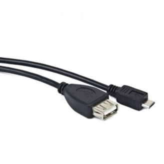 Кабель Cablexpert (A-OTG-AFBM-001),OTG, USB2.0 - micro B, 0.15 м, черный