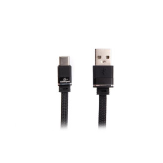 Кабель Cablexpert USB - USB Type-C (M/M), премиум, плоский, 2.4 А, 1 м, черный (CCPB-C-USB-10BK)