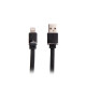 Кабель Cablexpert (CCPB-L-USB-10BK) USB 2.0 A - Lightning, премиум, плоский, 2.4А, 1м, черный