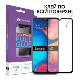 Защитное стекло MakeFuture для Samsung Galaxy A20 SM-A205 Full Cover Full Glue, 0.33 mm (MGF-SA200)