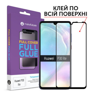 Защитное стекло MakeFuture для Huawei P30 Lite Full Cover Full Glue, 0.25mm (MGF-HUP30L)