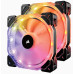 Вентилятор Corsair HD140 RGB Twin Pack (CO-9050069-WW), 140x140x25мм, 4-pin, черный