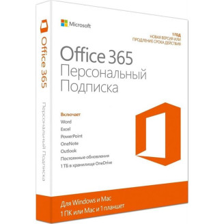 Microsoft Office 365 Personal 1 User 1 Year Subscription Ukrainian Medialess P4 (QQ2-00837)