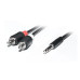 Аудио-кабель REAL-EL Audio Pro (EL123500042) mini-jack 3.5мм(M)-2xRCA(M) 1,8м, черный
