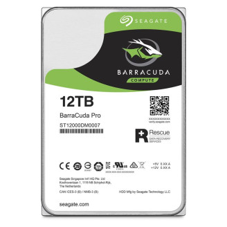 Накопитель HDD SATA 12.0TB Seagate BarraCuda Pro 7200rpm 256MB (ST12000DM0007)