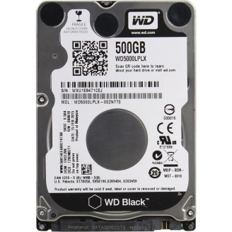 Жесткий диск HDD 2.5 SATA 500GB WD Black 7200rpm 32MB (WD5000LPLX)