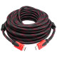 Кабель LogicPower (LP2770) HDMI-HDMI, v1.4, 15м, черный с красным