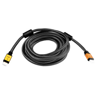 Кабель LogicPower (LP5781) HDMI-HDMI, v2.0, 5м, черно-золотой