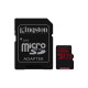 Карта памяти MicroSDXC 256GB UHS-I/U3 Class 10 Kingston Canvas React R100/W80MB/s + SD-адаптер (SDCR/256GB)