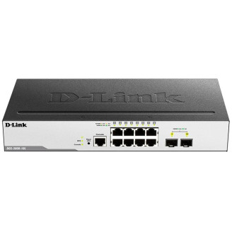 Коммутатор D-Link DGS-3000-10L (8xGE, 2xSFP, L2)