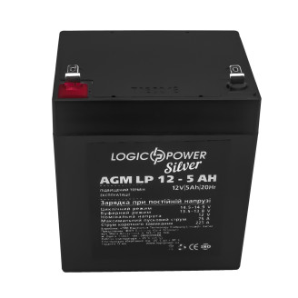 Аккумуляторная батарея LogicPower LP 12V 5AH Silver (LP 12 - 5 AH Silver) AGM