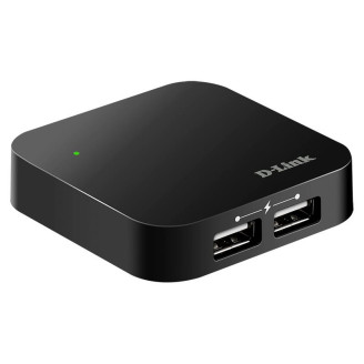 Концентратор USB2.0 D-Link DUB-H4/D Black 4хUSB2.0