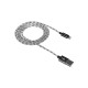 Кабель Canyon USB - Lightning (M/M), оплетка, 1 м, Dark Grey (CNE-CFI3DG)
