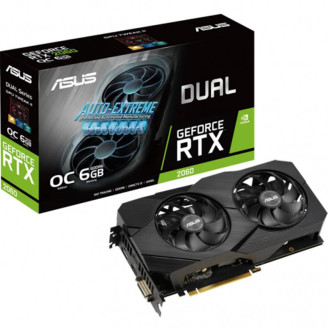 Видеокарта GF RTX 2060 6GB GDDR6 Dual Evo OC Asus (DUAL-RTX2060-O6G-EVO)