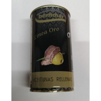 Оливки Benimar Linea Oro Aceitunas Rellenas с анчоусами, 350 г (Испания)