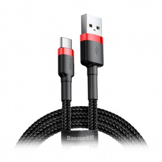 Кабель Baseus Cafule Series USB-USB Type-C, 1м Red/Black (CATKLF-B91)