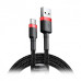 Кабель Baseus Cafule Series USB-USB-C, 1м Red/Black (CATKLF-B91)