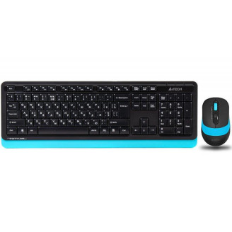 Комплект (клавиатура, мышь) беспроводной A4Tech FG1010 Black/Blue USB