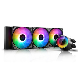 Система водяного охлаждения Deepcool Castle 360 RGB V2, Intel: LGA2066/2011-v3/2011/1151/1150/1155/LGA1366, AMD: TR4/AM4/AM3+/AM3/AM2+/AM2/FM2+/FM2/FM1, 402x120x27 мм, 4-pin