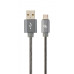 Кабель Cablexpert USB - USB Type-C V 2.0 (M/M), премиум, 2 м, серый (CC-USB2S-AMCM-2M-BG)