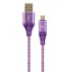 Кабель Cablexpert USB - micro USB (M/M), премиум, 1 м, фиолетовый (CC-USB2B-AMmBM-1M-PW)