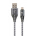 Кабель Cablexpert USB - micro USB (M/M), премиум, 1 м, серый (CC-USB2B-AMmBM-1M-WB2)