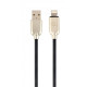 Кабель Cablexpert USB - Lightning (M/M), премиум, 2 м, черный (CC-USB2R-AMLM-2M)