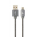 Кабель Cablexpert USB - micro USB V 2.0 (M/M), премиум, 2 м, серый (CC-USB2S-AMmBM-2M-BG)
