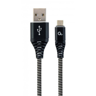 Кабель Cablexpert (CC-USB2B-AMmBM-1M-BW) USB 2.0 A - microUSB, премиум, 1м, черный