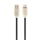 Кабель Cablexpert USB - USB Type-C V 2.0 (M/M), 2.1 А, премиум, 1 м, черный (CC-USB2R-AMCM-1M)