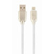 Кабель Cablexpert USB - micro USB (M/M), премиум, 1 м, белый  (CC-USB2R-AMmBM-1M-W)