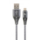 Кабель Cablexpert USB - micro USB (M/M), 2.1 А, премиум, 2 м, серый (CC-USB2B-AMmBM-2M-WB2)