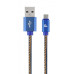 Кабель Cablexpert USB - micro USB V 2.0 (M/M), премиум, 2 м, синий (CC-USB2J-AMmBM-2M-BL)