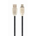 Кабель Cablexpert USB - micro USB V 2.0 (M/M), премиум, 2 м, черный (CC-USB2R-AMmBM-2M)
