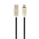 Кабель Cablexpert USB - micro USB V 2.0 (M/M), премиум, 1 м, черный (CC-USB2R-AMmBM-1M)