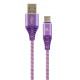 Кабель Cablexpert USB - USB Type-C V 2.0 (M/M), премиум, 1 м, фиолетовый (CC-USB2B-AMCM-1M-PW)