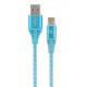 Кабель Cablexpert USB - USB Type-C V 2.0 (M/M), премиум, 1 м, голубой (CC-USB2B-AMCM-1M-VW)