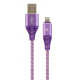 Кабель Cablexpert USB - Lightning (M/M), премиум, 1 м, фиолетовый (CC-USB2B-AMLM-1M-BW2)
